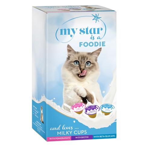 75x15g Milky Cups Mixpaket My Star Milchsnack für Katzen