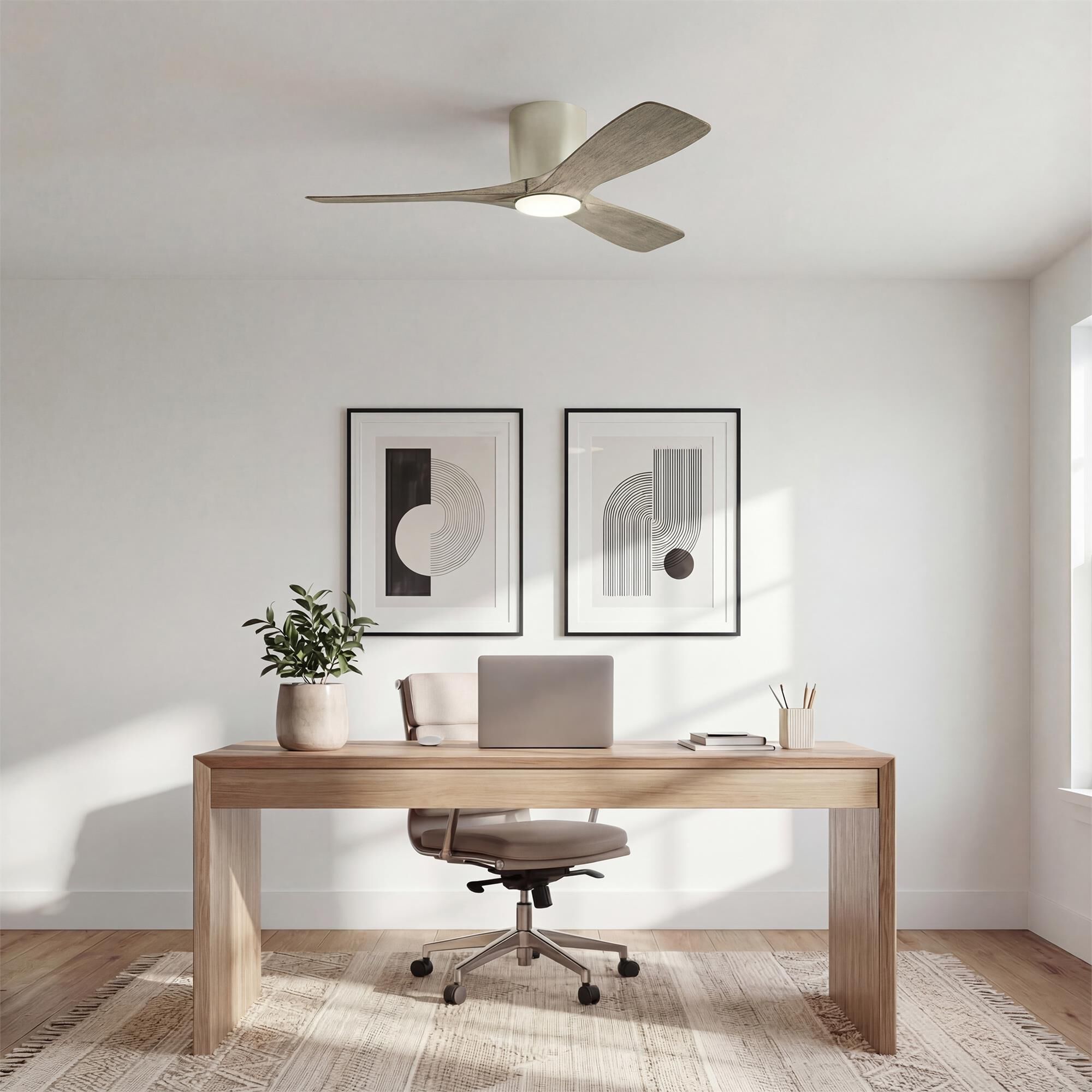 Kichler Lighting Volos 48 Inch Flush Mount Fan with Light Kit - 300032NI