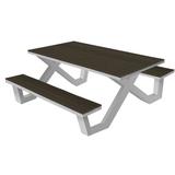 Source Furniture Vienna Rectangular 6 - Person 72" Long Outdoor Picnic Table Wood/Metal in Brown | 30 H x 72 W x 36 D in | Wayfair SF-2404-364-ESP