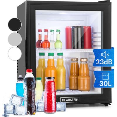 Klarstein - MKS-13 Minibar Mini-Kühlschrank 3 Temperatur-Stufen Volumen: 30L 23 dB Glastür schwarz