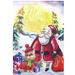 Dicksons Inc Santa & Puppy 2-Sided Polyester 18 x 13 in. Garden Flag in Red | 18 H x 13 W in | Wayfair M080037