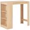 vidaXL Bar Table with Shelf Oak 110x50x103 cm