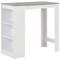 vidaXL Bar Table with Shelf White 110x50x103 cm