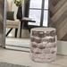 Dakota Fields Beattie Hammered Metal Garden Stool in Gray | 19 H x 15.5 W x 15.5 D in | Wayfair 88040C04E1AA435682F633CB1D226571