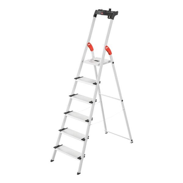 Hailo Alu-Stehleiter »L80 ComfortLine« 6 Stufen silber Image