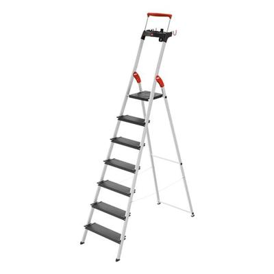 Hailo Alu-Stehleiter »L100 TopLine« 7 Stufen silber