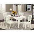August Grove® Laforest 5 - Piece Solid Wood Dining Set Wood in White | 29 H in | Wayfair F347FCC5DB3E4733B49894CC40F6F3FA
