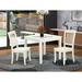 August Grove® Lalonde 3 - Piece Solid Wood Dining Set Wood in White | 30 H x 36 W x 36 D in | Wayfair 77CAEC376C3846FC847A2739298F79BB