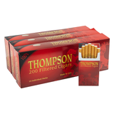 Thompson Filtered Cigars Hard Pack 3-Fer Natural Full - Pack of 600