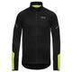 GORE WEAR Herren Gore C5 Gore-tex Trail Kapuzenjacke Zip Shirt langarm, Schwarz/Neon Gelb, S