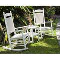 POLYWOOD® Shaker Outdoor Rocking Chair in Pink/Gray/White | 45.25 H x 27.18 W x 34 D in | Wayfair R114TE