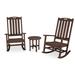 POLYWOOD® Nautical 3-Piece Porch Rocking Outdoor Chair Set Plastic in Blue | Wayfair PWS472-1-MA