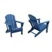 Three Posts™ Marciano Adirondack Set, Stainless Steel in Blue | 34.5 H x 29.5 W x 34.25 D in | Wayfair 7C9997C44D904E918CDA921A5080CDCF