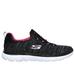 Skechers Women's Summits - Quick Getaway Sneaker | Size 7.5 | Black/Pink | Textile/Synthetic | Machine Washable