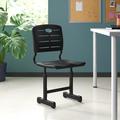 Flash Furniture Goddard Adjustable Height Student Chair w/ Pedestal Frame Plastic/Metal in Brown/Gray | 32.5 H x 16.25 W x 15.25 D in | Wayfair