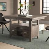 Wade Logan® Morman Counter Height Extendable Dining Table Wood in Gray | 36 H in | Wayfair 7CF5F710BB734CF694A245BE88E9EA75