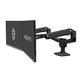 Ergotron LX Dual Side-by-Side Arm - Mounting kit (desk clamp mount, pole, extension brackets, 2 monitor arms) for 2 LCD displays - aluminium - matte black - screen size: up to 27" - desktop