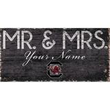 South Carolina Gamecocks 12" x 6" Personalized Mr. & Mrs. Sign