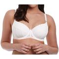 Freya Women's Daisy Lace Demi Soft Foam Padded Half Cup Underwire Bra, White, 34F