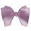 Mens 100% Satin Silk Oversized Pre-tied Bowtie Handmade Solid Formal Tuxedo Big Bow Ties (Pink)