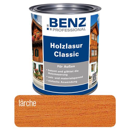 BENZ PROFESSIONAL Holzlasur Classic Holzschutzmittel, 0,75 l, Lärche