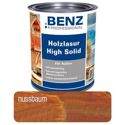 BENZ PROFESSIONAL Holzlasur High Solid Holzschutz, 0,75 l, Nussbaum Image