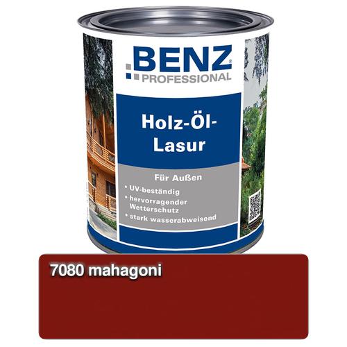 BENZ PROFESSIONAL Holz-Öl-Lasur Holzschutzmittel, 0,75 l, Mahagoni