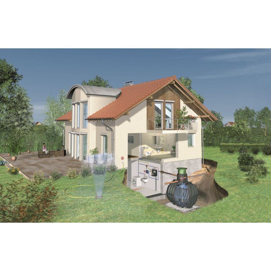 GRAF Carat Hausanlage Professionell inkl. hausinterner Saugpumpe Zisterne Regenwassertank, 6500 L, befahrbar PKW Image