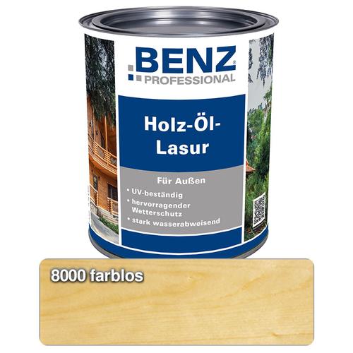 BENZ PROFESSIONAL Holz-Öl-Lasur Holzschutzmittel, 0,75 l, Transparent