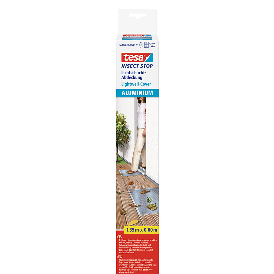 Tesa Lichtschachtgitter Insect Stop Insektenschutz, Aluminium Image