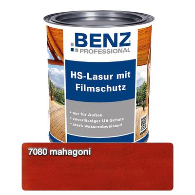 BENZ PROFESSIONAL HS-Lasur mit Filmschutz Holzschutzmittel, 0,75 l, Mahagoni Image