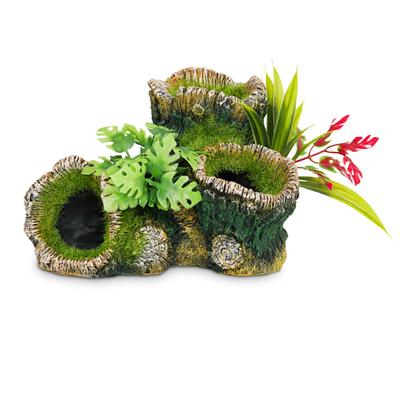 Imagitarium Tree Log with Plants Decor