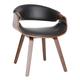 Miliboo - Fauteuil scandinave bois aramis - Noyer / noir - Noyer / noir