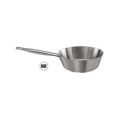 Paderno World Cuisine 11012-24 9.6 in. Stainless Steel Splayed Saute Pan