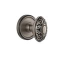 Grandeur Georgetown Rosette Passage w/ Grande Victorian Door Knob Brass in Gray | 2.38 H in | Wayfair 822485