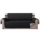 BellaHills Sofa Covers 4 Seater Water Resistant Sofa Slipcovers Furniture Protectors for Pets/Kids Soft Thick Quilted Sofa Protectors from Cats Secure with Non Slip Strap (Oversized Sofa, Black/Grey)