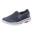 Skechers Men's GO Walk 5 APPRIZE Slip On Trainers, Charcoal Textile/Synthetic/White Trim, 11 UK