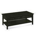 Braxton Culler East Hampton Solid Wood Coffee Table w/ Storage Wood in Black | 19 H x 48 W x 24 D in | Wayfair 1054-072/JAVA
