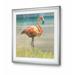 Bay Isle Home™ 'Flamingo Fancy I - Oil Painting Print on Wrapped Canvas Paper in Gray | 27 H x 27 W x 1.5 D in | Wayfair