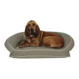 Carolina Pet Company Classic Canvas Orthopedic Bolster w/ Contrast Cording Polyester/Memory Foam in Green/White | 14.5 H x 48 W x 36 D in | Wayfair