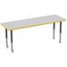 Factory Direct Partners Rectangle T-Mold Adjustable Height Activity Table w/ Super Legs Laminate/Metal in Brown | 30 H in | Wayfair 10018-GYBL