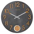 Bulova Flatiron 19.5" Wall Clock Wood/Metal in Brown/Gray | 19.5 H x 19.5 W x 2 D in | Wayfair C4119