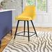 Etta Avenue™ Cristina Bar & Counter Stool Upholstered/Metal in Yellow | 36.4 H x 18.5 W x 20.9 D in | Wayfair F384C886F9B247F98D7500D1598982EE