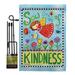 Breeze Decor Sow Seeds of Kindness Spring Floral Impressions Decorative Vertical 2-Sided 19 x 13 in. Flag Set in Blue | 18.5 H x 13 W in | Wayfair