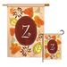 Breeze Decor Autumn Initial Fall Harvest & Impressions 2-Sided Polyester Flag Set in Red/Brown | 28 H x 18.5 W in | Wayfair