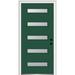 Verona Home Design 5-Lite Spotlight Painted Steel Prehung Front Entry Door Metal in White | 80 H x 36 W x 1.75 D in | Wayfair ZZ353206L