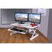 ApexDesk Electric Height Adjustable Standing Desk Converter Wood/Metal in White | 36 W x 24.17 D in | Wayfair EDR-3612-WHITE
