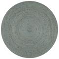 vidaXL Handmade Rug Jute Round 150 cm Olive Green