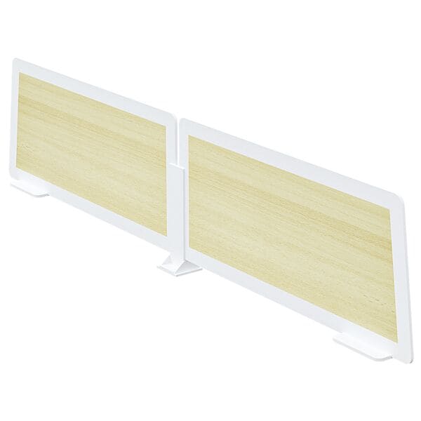 Paperflow 2er Set Tischtrennwand für easyDesk Doppelschreibtische 60x35 cm braun, 60x35x0.7 cm