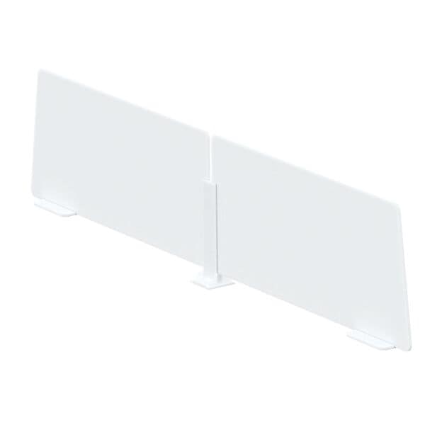 Paperflow 2er Set Tischtrennwand für easyDesk Doppelschreibtische 80x35 cm weiß, 80x35x0.7 cm